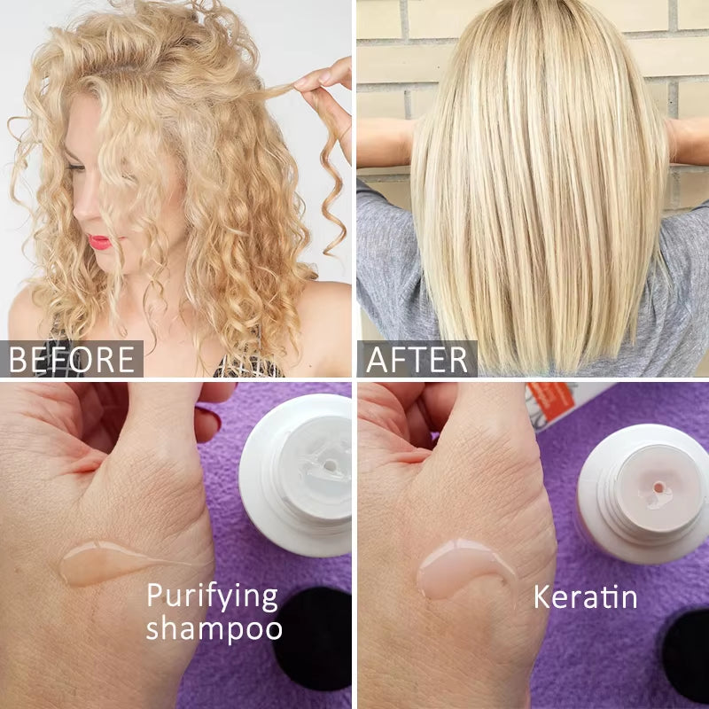 Shampoing Brésilien a base de Keratine + Traitement lissant 