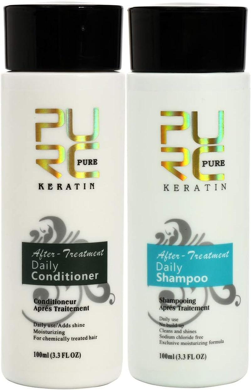 Purc Shampooing Et Après-Shampooing 100Ml Kit De Lissage De Traitement De Cheveux De Réparation De Kératine